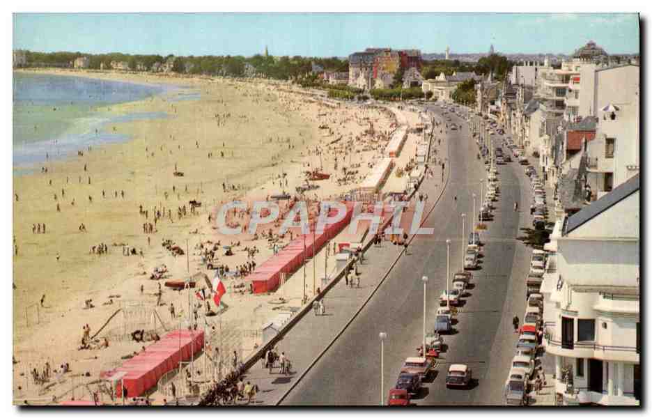 CPM La Cote d'Amour La Baule La Plus Belle Plage d'Europe La plage vers le Pouliguen