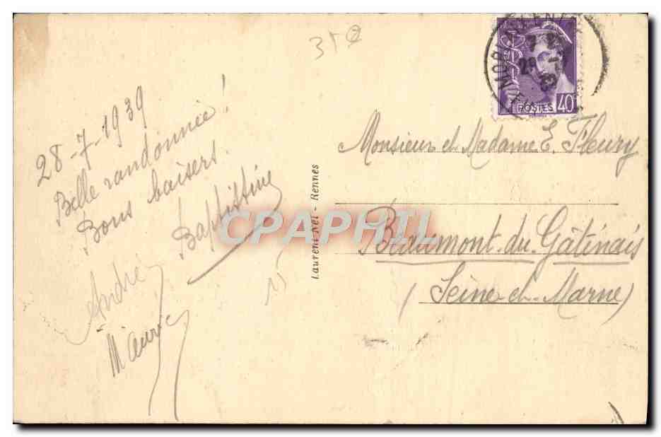 CPA Dinart Pointe du Moulinet — Verso