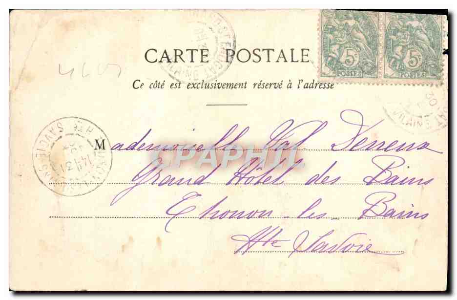 CPA Dinan La Statue de Duguesclin Cheval  — Verso