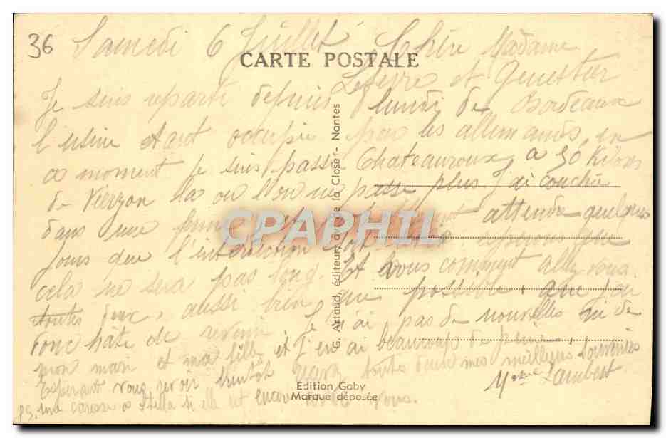 CPA Chateauroux Place Voltaire Eglise Saint Andre — Rückseite