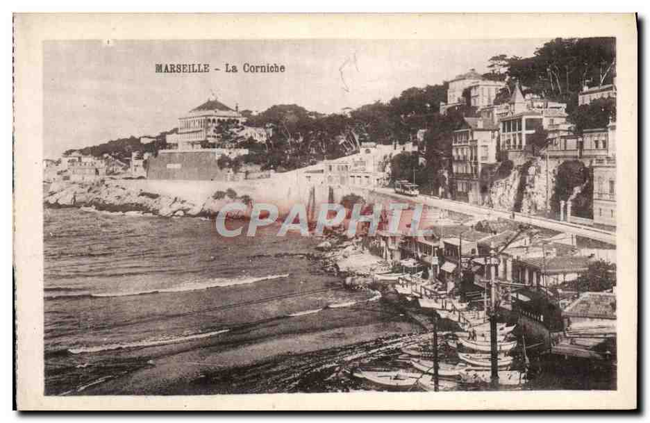 CPA Marseille La Corniche Bateaux Barques