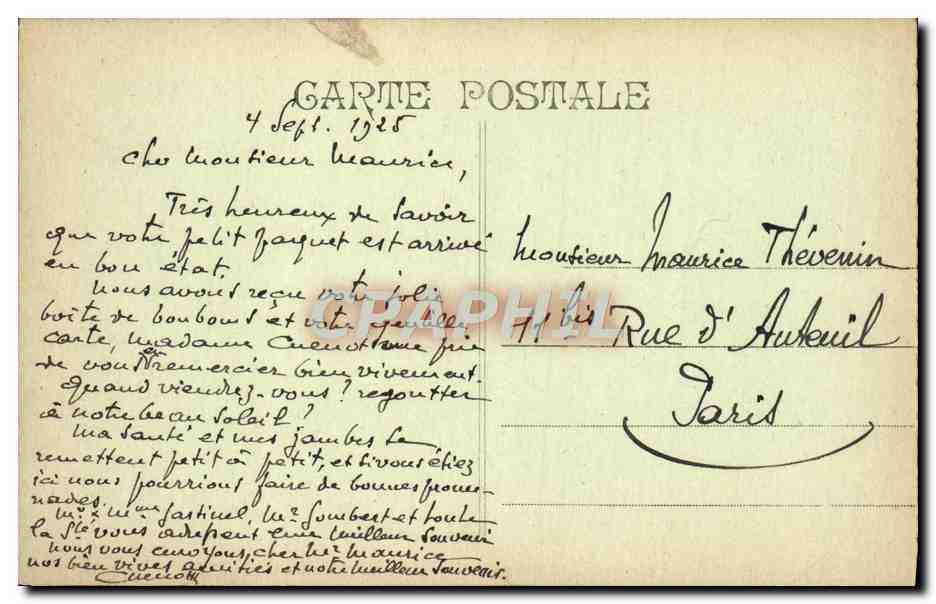 CPA Marseille Le Chateau d'If Bateau Barque — Rückseite