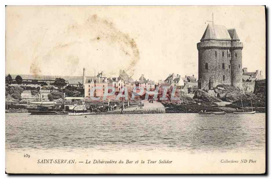 Saint-Servan — Le Débarcadère du Bar et la Tour Solidor — Collections ND Phot