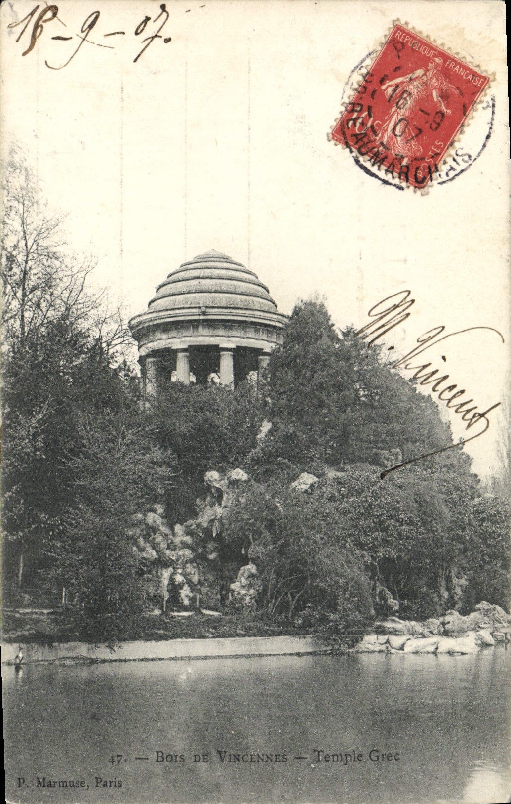 CPA Bois De Vincennes Temple Grec