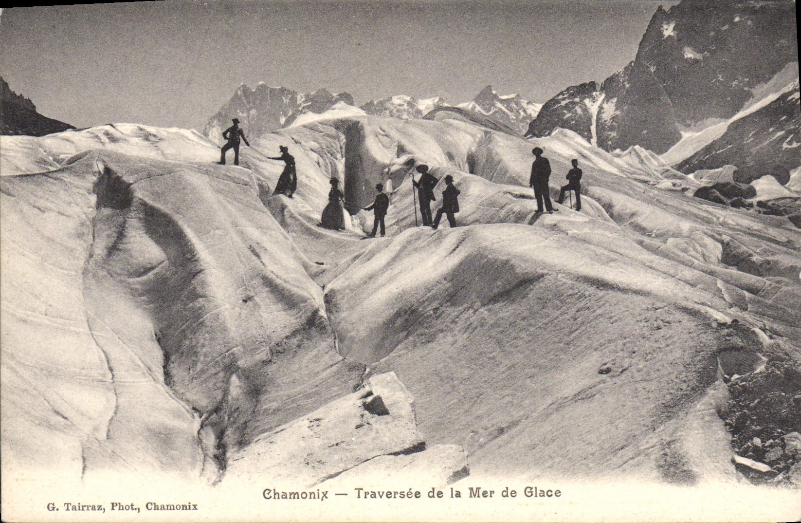 Chamonix — Traversée de la Mer de Glace — G. Tairraz, Phot. Chamonix