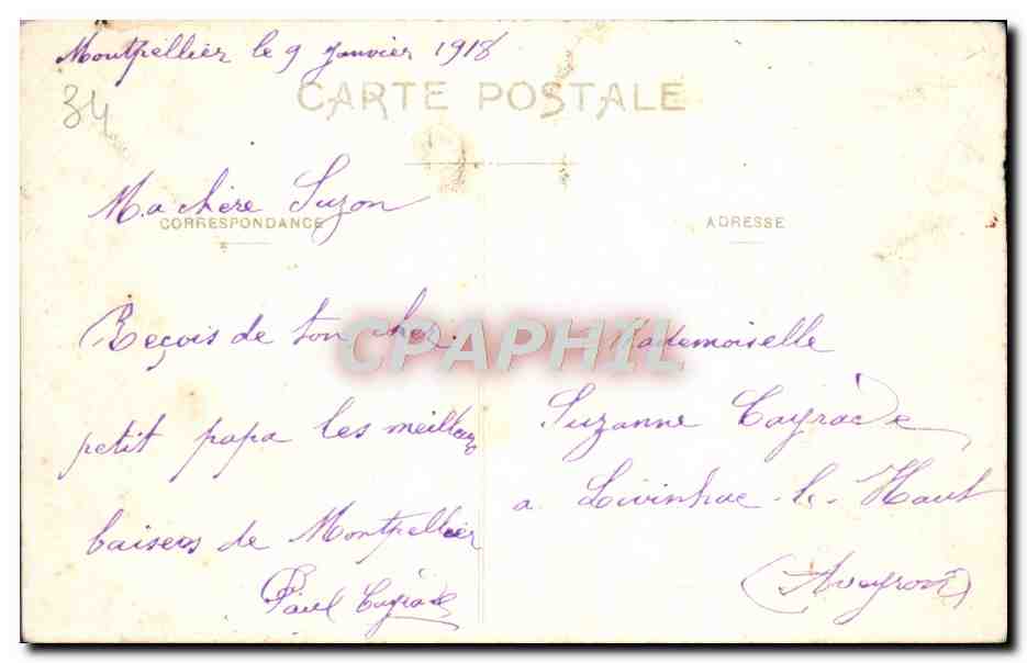 CPA Montpellier Le Musee — Back