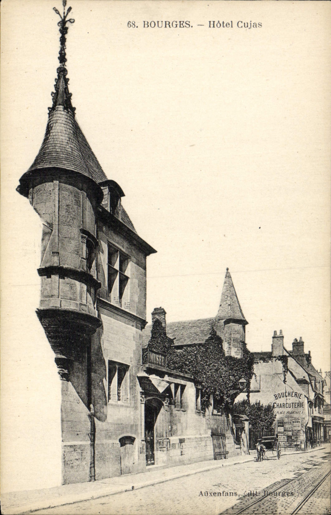 CPA Bourges Hotel Cujas Boucherie Charcuterie 