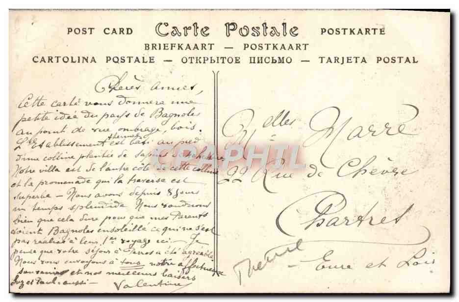 Bagnoles-de-l'Orne — Istituto Termale, i Termini — ND Fot. n°201 — Verso