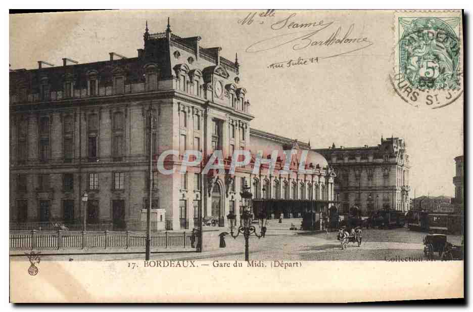 CPA Bordeaux Gare du Midi Depart