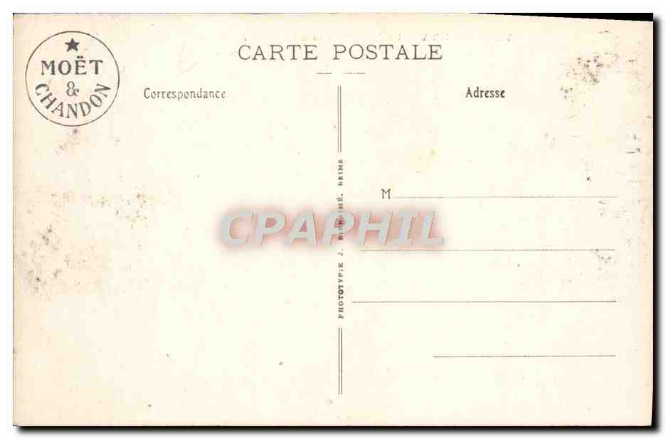 Vue d'Hautvillers — Berceau du Vin de Champagne — Moët & Chandon — Verso