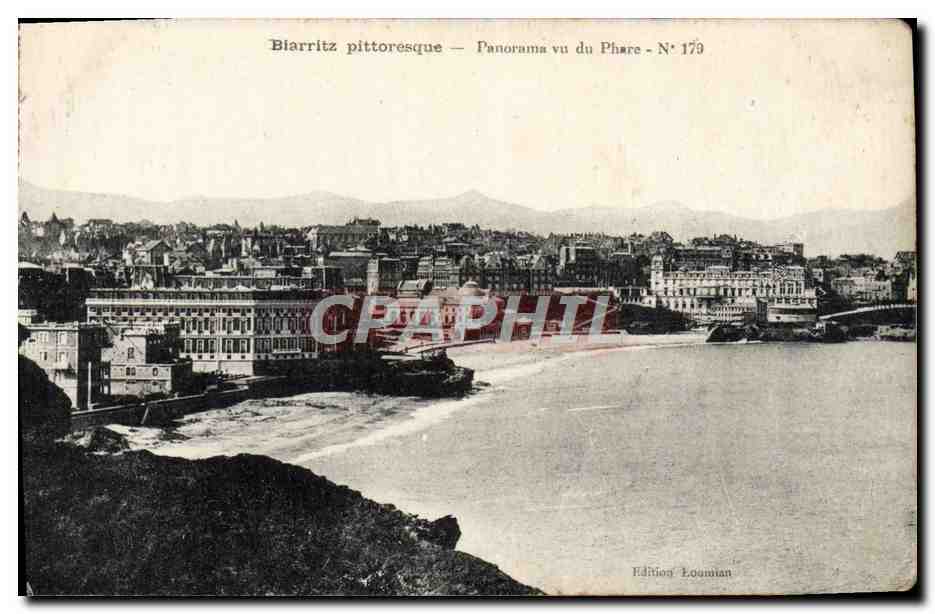 CPA Biarritz Pittoresque Panorama vu du Phare