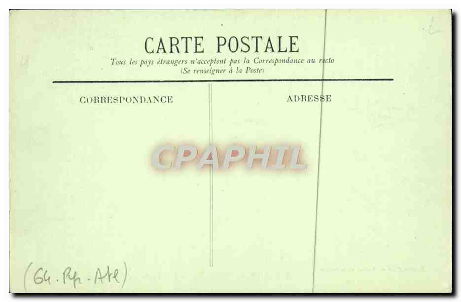 CPA Biarritz Artistique Une Vague au Rocher de la Croix — Verso