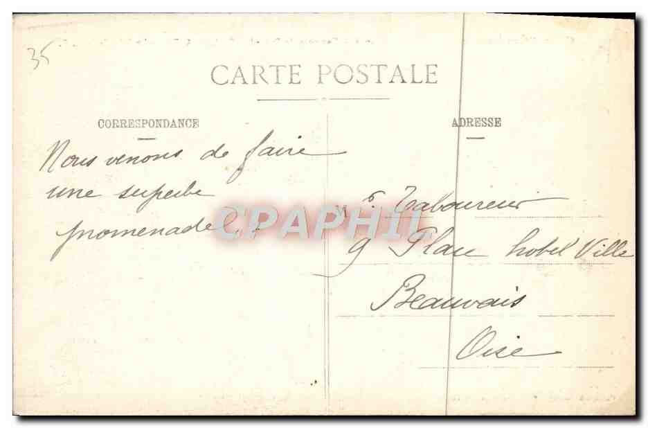 CPA Environs de Dinard St Lunaire Le decolle — Verso