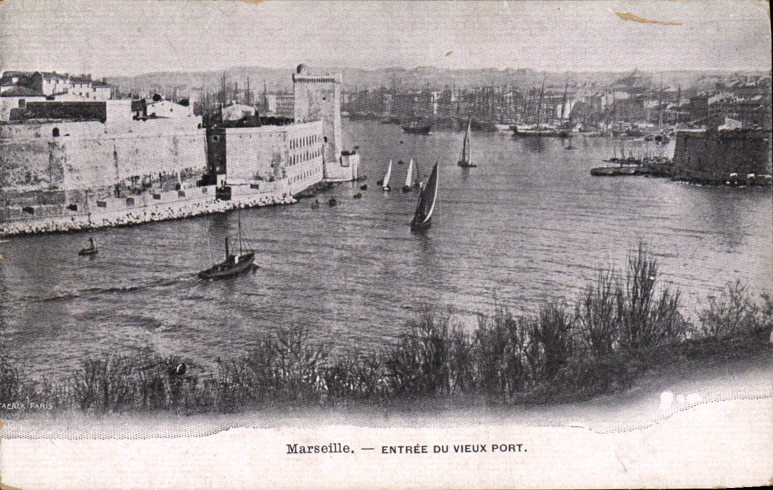 CPA Marseille Entree Du Vieux Port