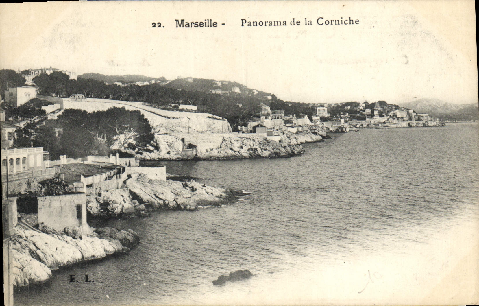 CPA Marseille Panorama de la Corniche