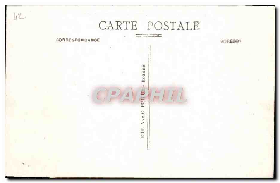 CPA Environs de Roanne La Digue de Plnay sur la Loire — Rückseite