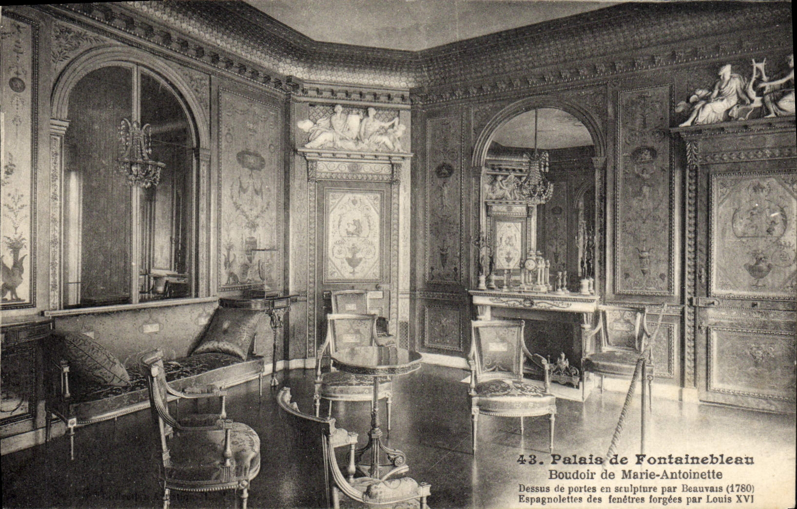 CPA Palais de Fontainebleau Boudoir de Marie Antoinette
