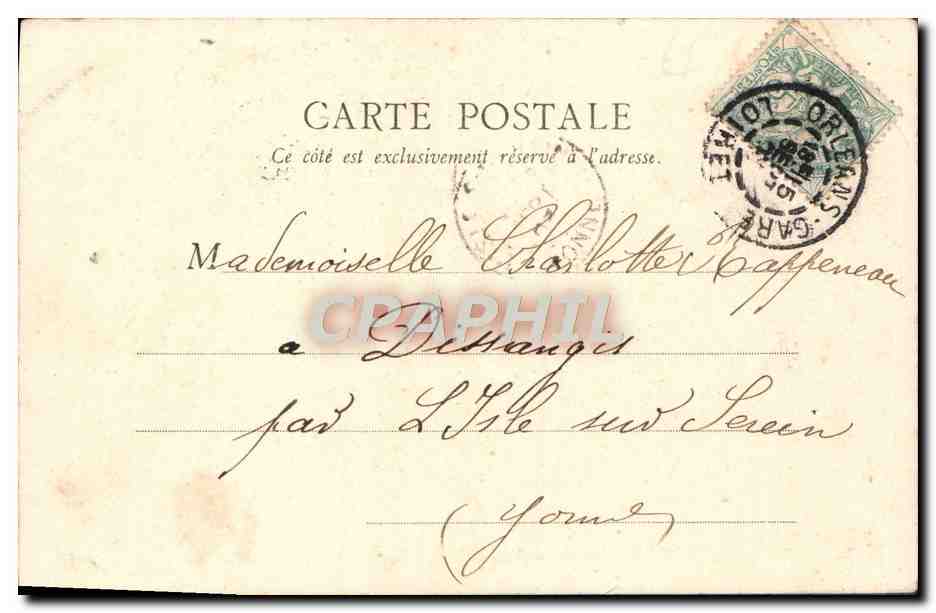 CPA Orleans Eglise de Saint Marceau — Rückseite