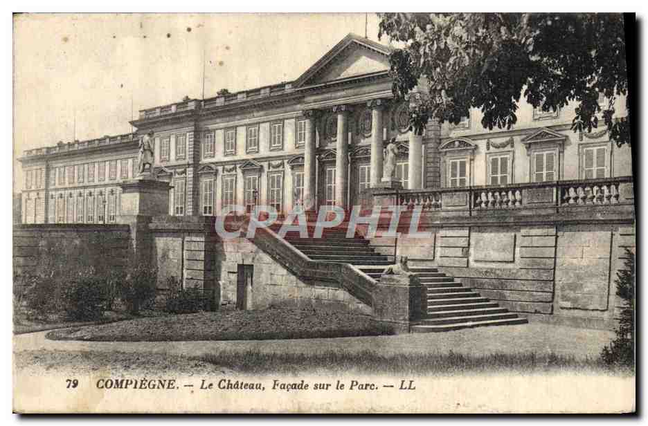 Compiègne — Le Château, Façade sur le Parc — LL