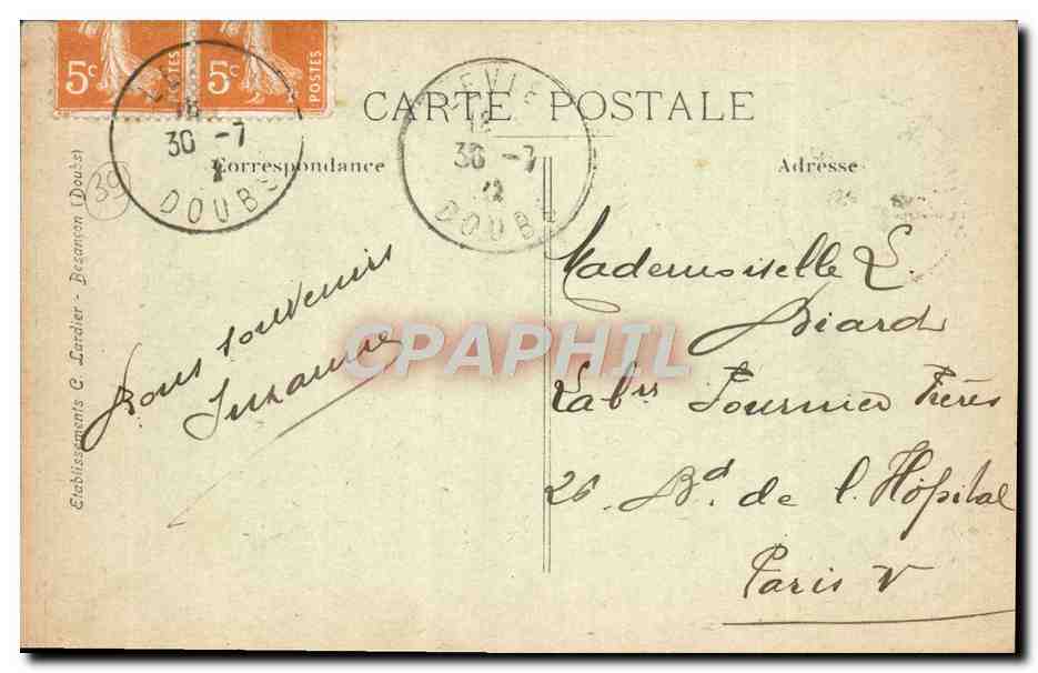 Le Verncau — Environs de Salins-les-Bains — Nans-sous-Sainte-Anne — Verso