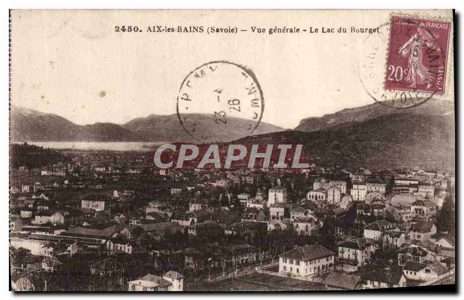 CPA Aix les Bains Vue Generale le Lac du Bourget