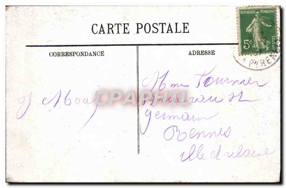 CPA Lourdes Interieur du Rosaire — Verso