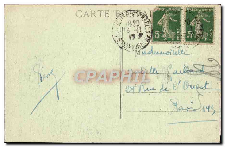 CPA Marseille La Corniche Le Prophete Tramway — Verso