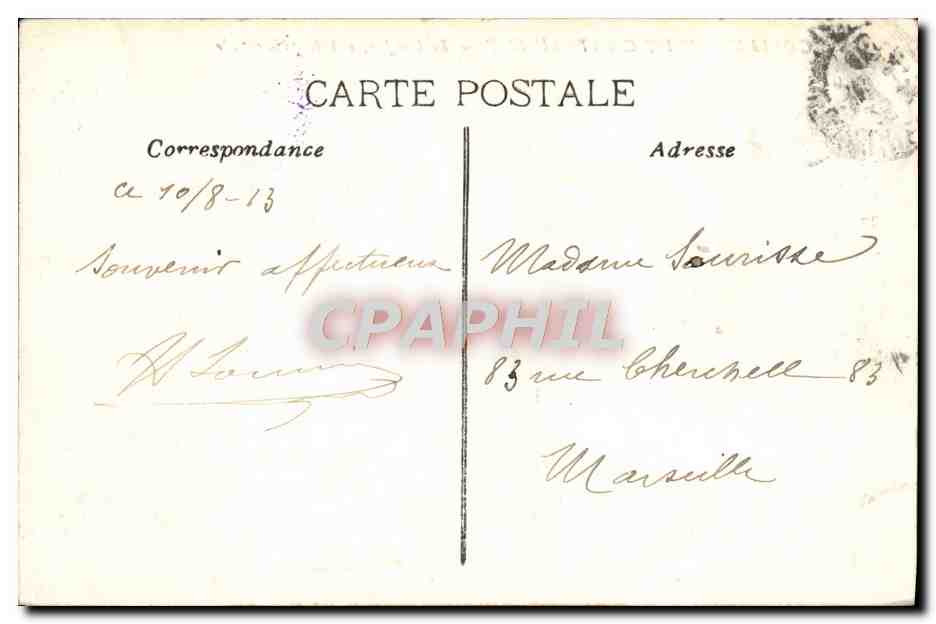 CPA Marseille Chateau D'if Le Donjon — Verso