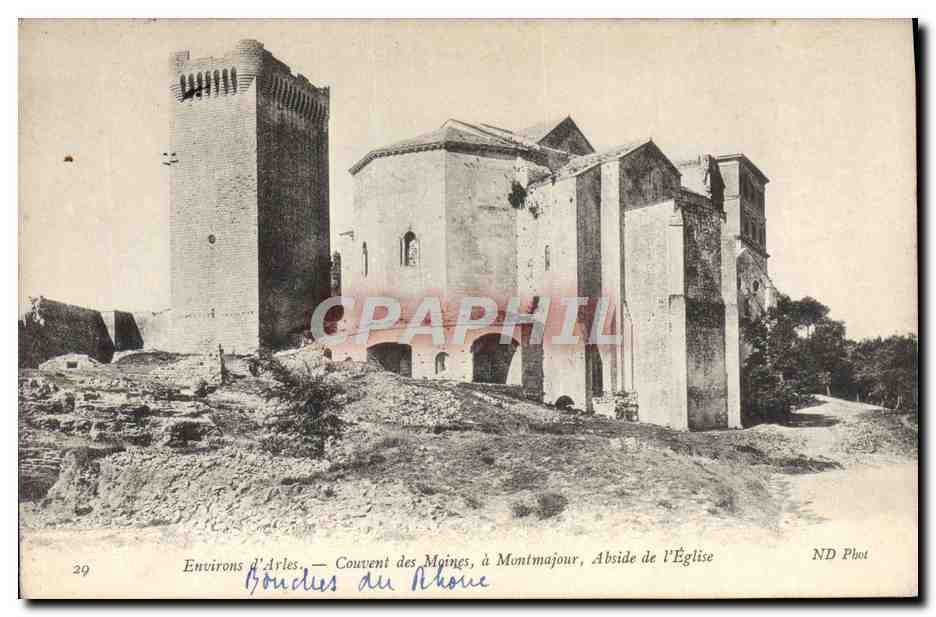 CPA Environs Arles Couvent des Moines a Montmajour Abside de l'Eglise