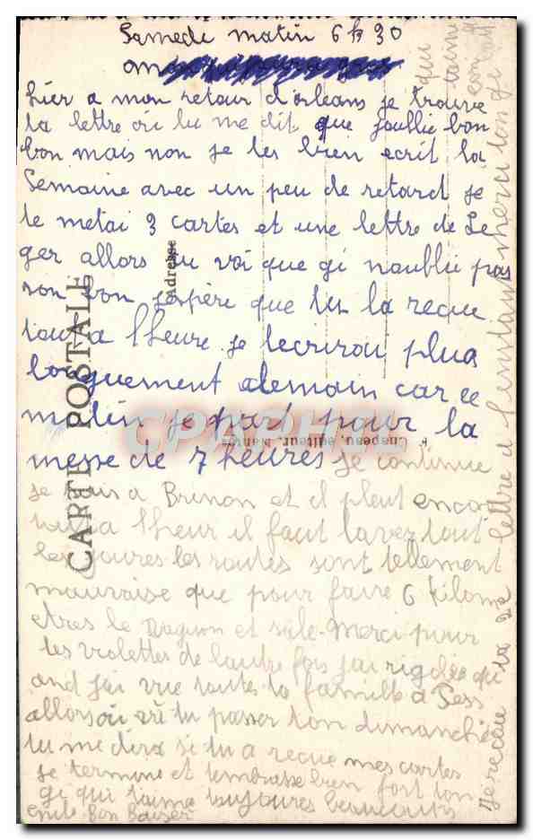 CPA Guerande La Collegiale St Aubin — Rückseite
