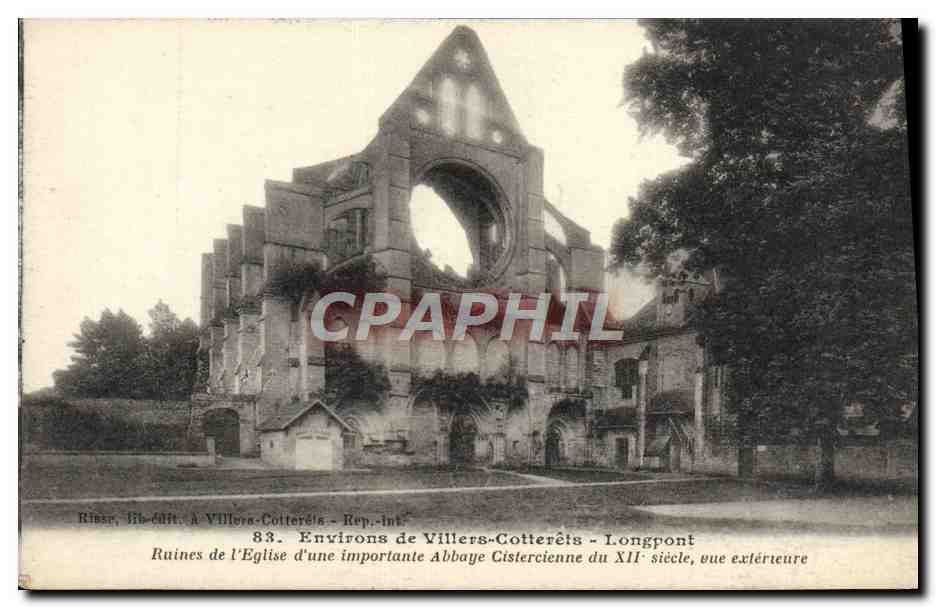 Ruines de l'église d'un important abbaye cistercienne - Villers-Cotterêts - Longpont - vue extérieure