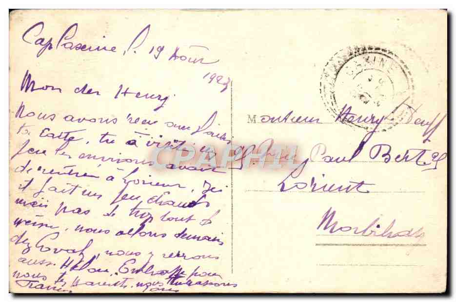 CPA Alger St Eugene La Vallee des Consuls — Rückseite