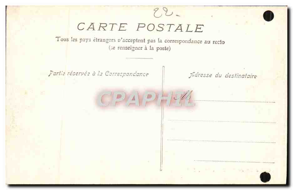 CPA Chateau du Coat Caric en Plestin  — Rückseite