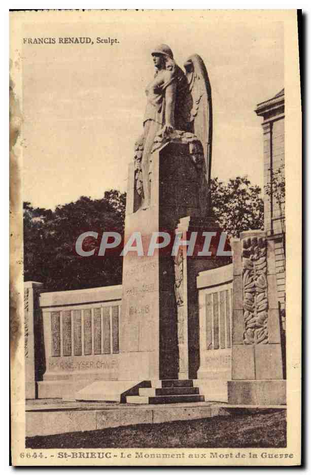 St-Brieuc - Le Monument aux Morts de la Guerre — Francis Renaud, Sculpt.