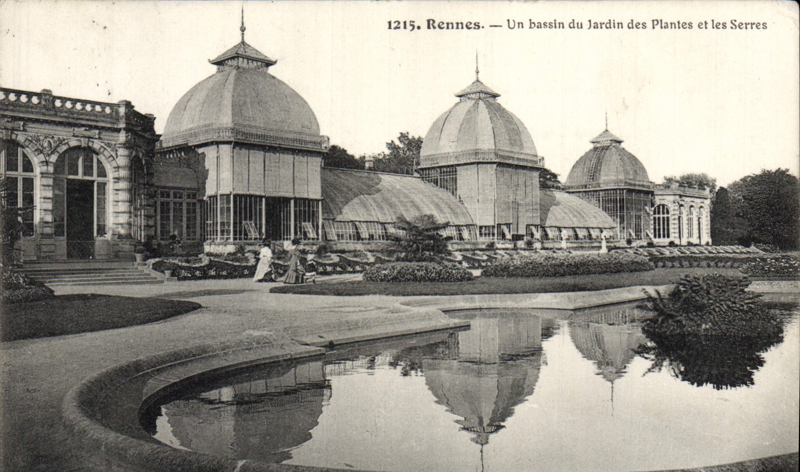 CPA Rennes Un Bassin du Jardin des Plantes et les Serres