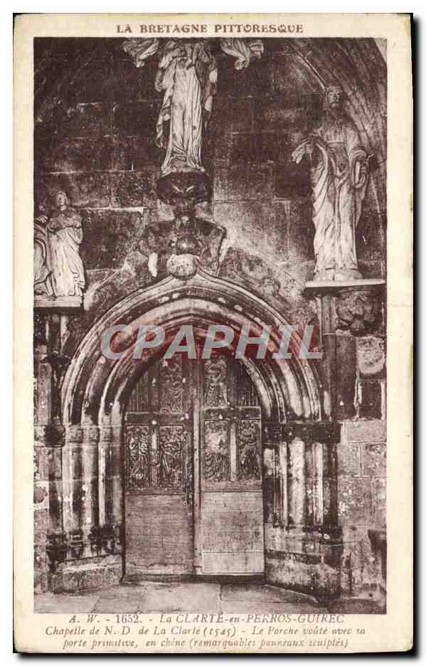 CPA Perros Guirec Chapelle de Notre Dame La Clarte