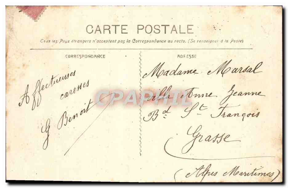 CPA Marseille Le Pont Transbordeur et le Fort St Jean — Rückseite