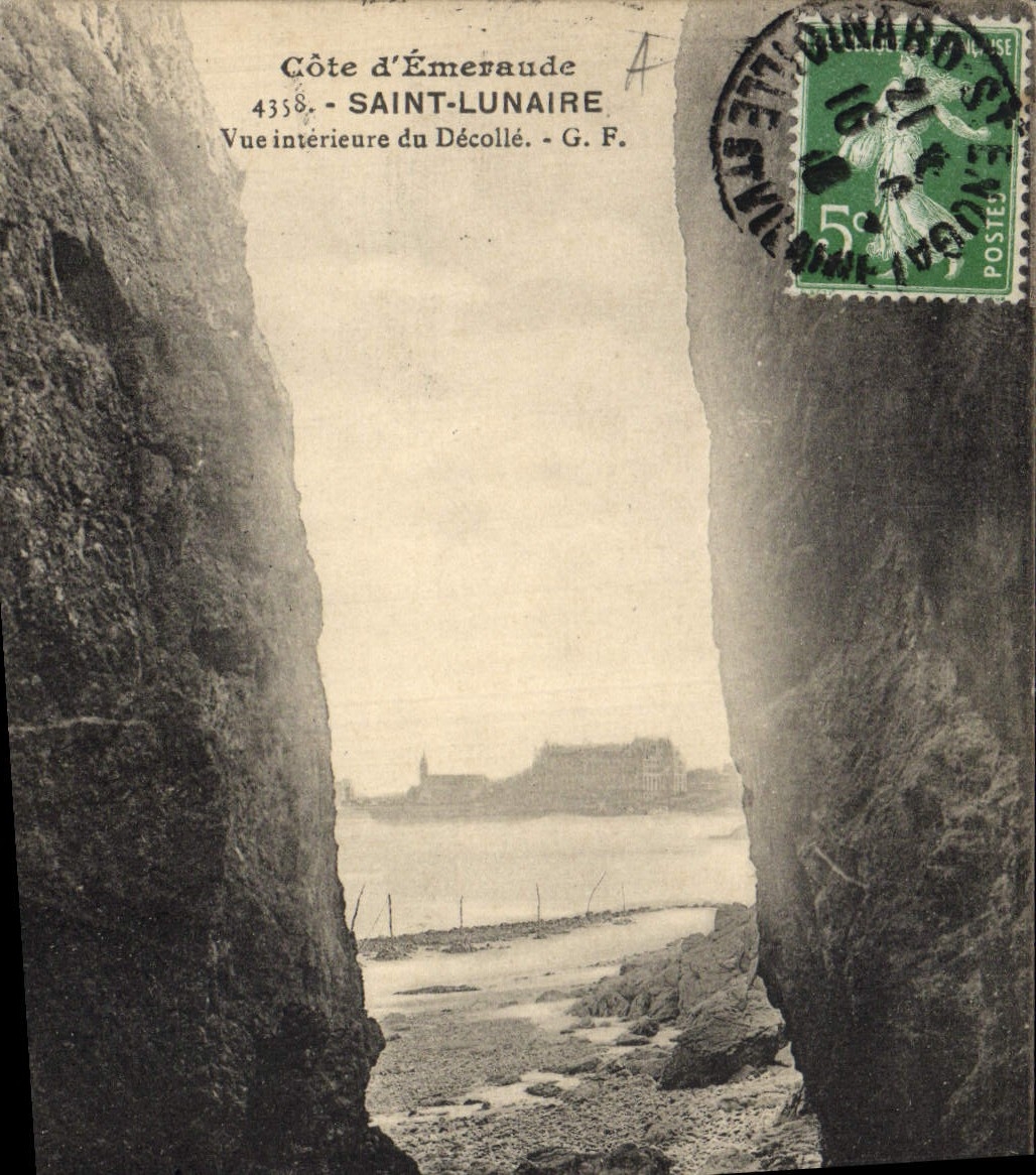 Côte d'Émeraude — Vue intérieure du Décollé — G. F. — Saint-Lunaire