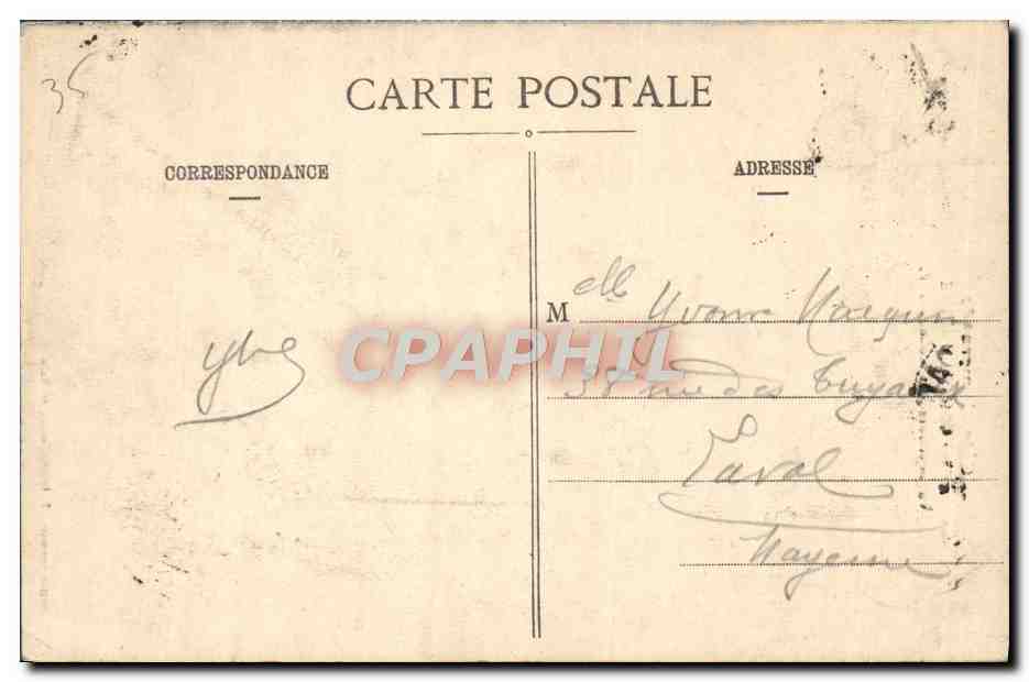 Côte d'Émeraude — Vue intérieure du Décollé — G. F. — Saint-Lunaire — Verso