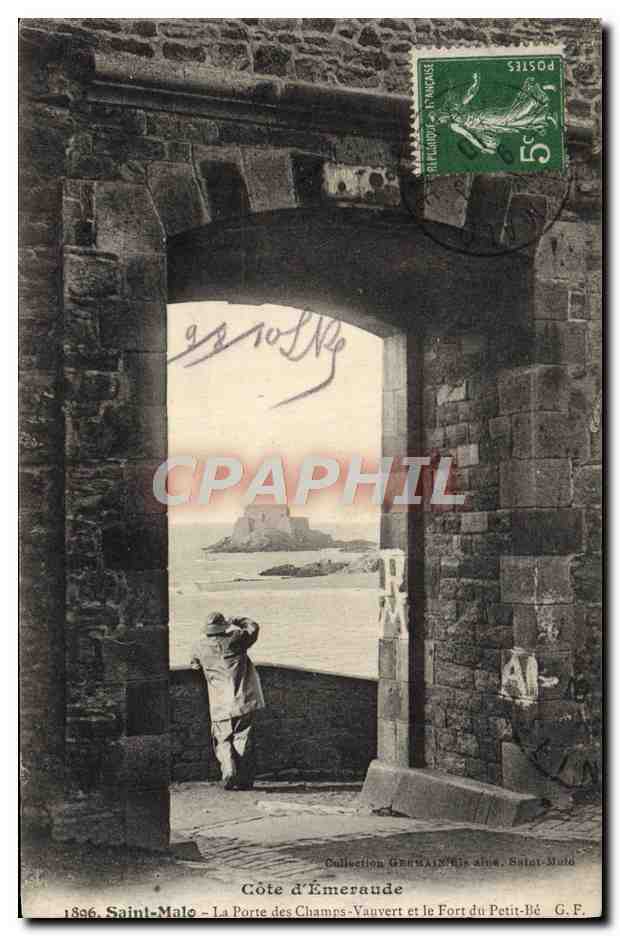 Saint-Malo — La Porte des Champs-Vauvert et le Fort du Petit-Blé — Collection GENMAIN