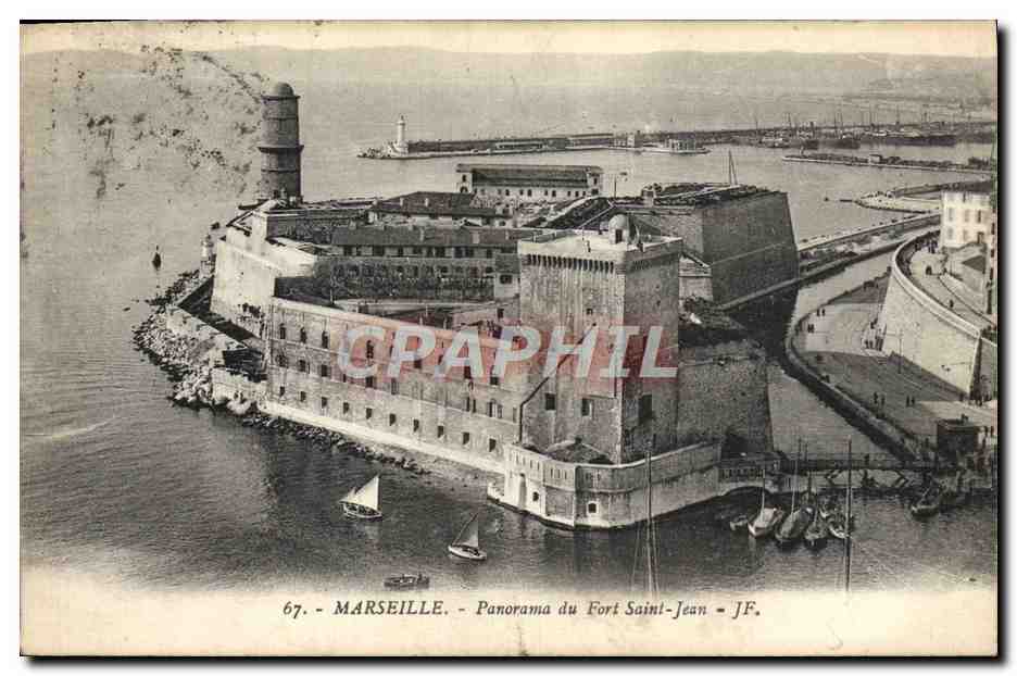 CPA Marseille Panorama Du Fort Saint Jean