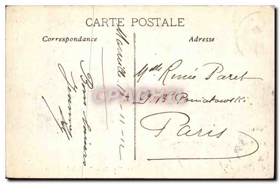 CPA Marseille Rue De La Republique — Verso