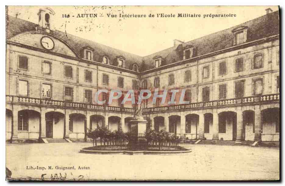 Autun — Vue Intérieure de l'École Militaire préparatoire — Lib.-Imp. M. Guignard, Autun