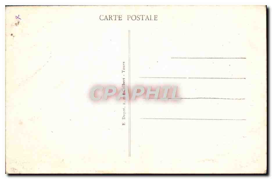 CPA Montresor Le Chateau L'eglise — Rückseite