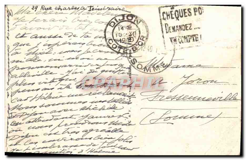 CPA Dijon Le Palais Dueal Et La Tour De Bar — Reverso