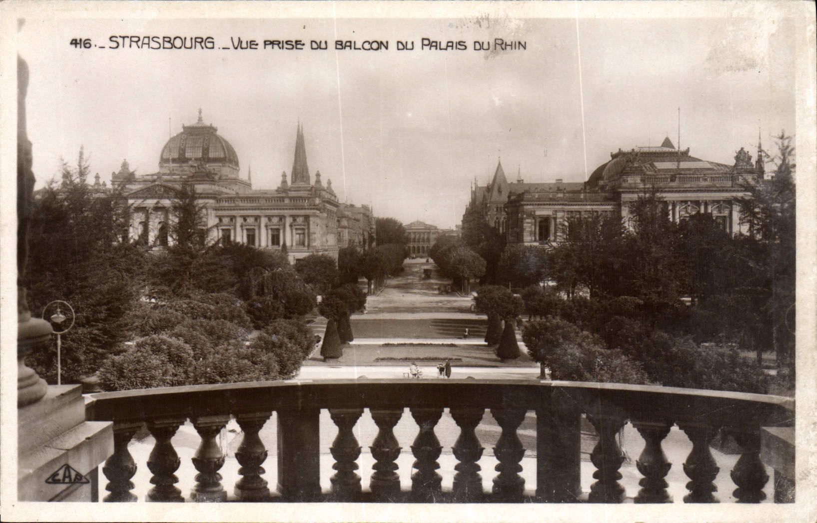 CPA Strasbourg Vue Prise Du Balcon Du Palais Du Rhin