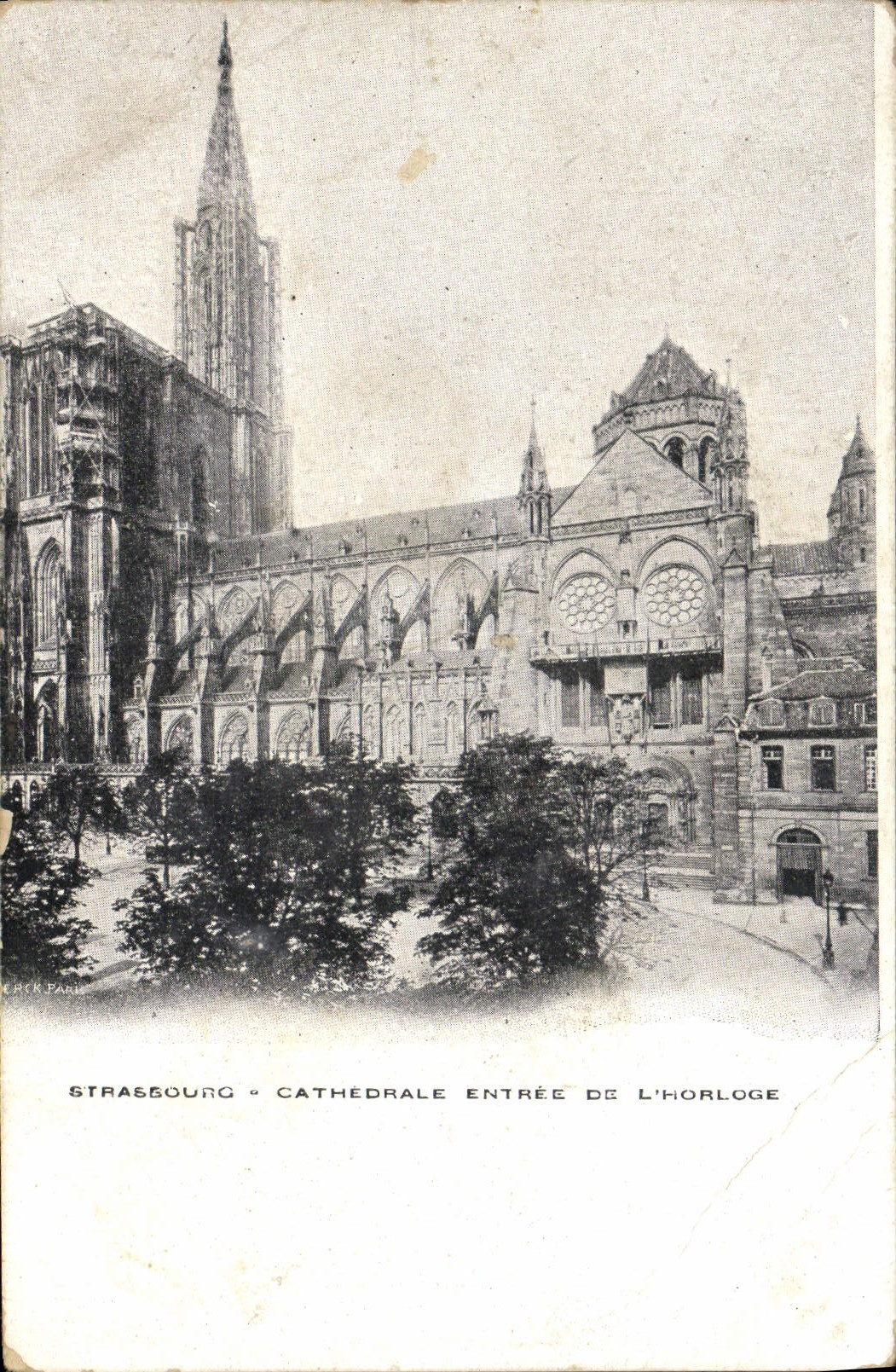 CPA Strasbourg Cathedrale Entree De l'horloge