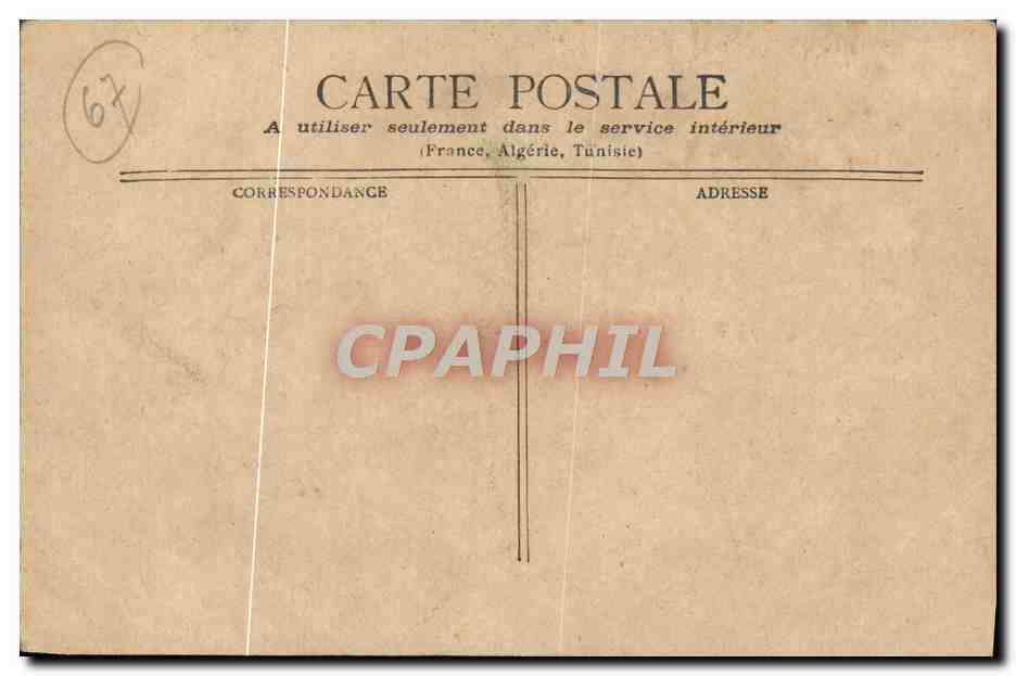 CPA Strasbourg Cathedrale Entree De l'horloge — Rückseite