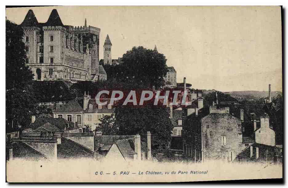 Pau — Le Château vu du Parc National — C.C. 5