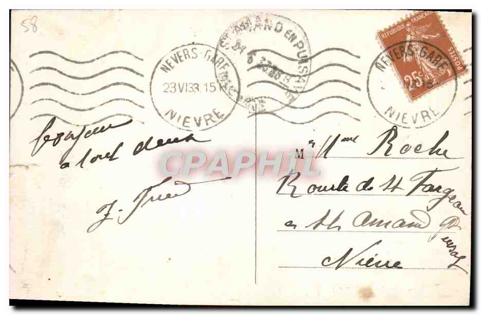 CPA Nevers Les bords de la Loire Vue d'ensemble  — Verso